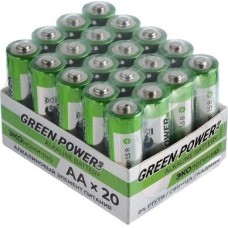 Батарейки GREEN POWERLAB (00-00028751) LR6 AA BOX20 Shrink 4 Alkaline 1.5V