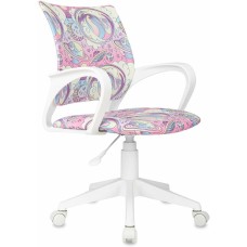 БЮРОКРАТ Кресло детское BUROKIDS 1 W, на колесиках, ткань, мультиколор [burokids 1 w-moon_pk]