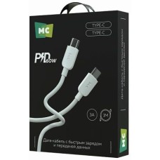 Кабель MORE CHOICE (4620202554710) K85aa USB 3.0A PD 60W для Type-C Type-C - 1 м , белый