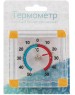 ТЕРМОМЕТР оконный биметаллический, квадратный ТББ на блистере (100654)