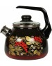 Чайник СТАЛЬЭМАЛЬ 4с209я Рябина эмал 3,0л со свистком черн с кр с напыл