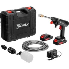 Мойка высокого давления MTX Моечная машина высокого давления аккумуляторная А-21-02, 40 бар, 4 л/мин, Li-ion 21 В, 2 акк.//