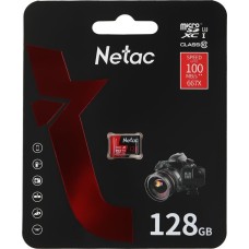 Карта памяти NETAC Карта памяти microSDXC UHS-I U1 P500 Eco 128 ГБ, 90 МБ/с, Class 10, NT02P500ECO-128G-S, 1 шт., без адаптера