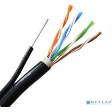 5bites Кабель US5505-305CPE-M витая пара UTP/SOLID/5E/24AWG/COPPER/PE+PVC/BLACK/OUTDOOR/MESSENGER/DRUM/305M