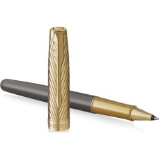 PARKER Ручка-роллер Sonnet Pioneers T542 Arrow Grey GT чернила черный коробка подарочная [2201040]