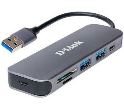 D-LINK Хаб (разветвитель) DUB-1325/A2A, серый