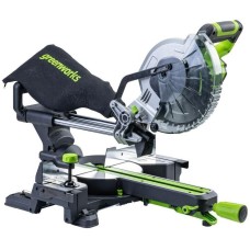 Торцовочная пила Greenworks GD24MS216 Торцовочная пила, 24V, бесщеточная, с протяжкой, без АКБ и ЗУ [1501707]