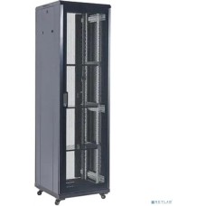 Rexant (04-4266-232) Шкаф телекоммуникационный напольный 42U 600х800мм пер.дв.перфор. металл 2 бок.пан. направл.под винты 800кг черный 230град. IP20 сталь