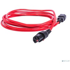 ЦМО REM Шнур питания с фиксатором IEC 60320 C13/IEC 60320 C14, 10 А / 250 В (3 * 1,0), длина 3 м, красный R-10-Cord-C13-C14-3-Red