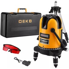 DEKO Уровень лазерный самовыравнивающийся в кейсе LL57 PRO SET 2 PREMIUM со штативом 1 м (5 линий, красный луч)