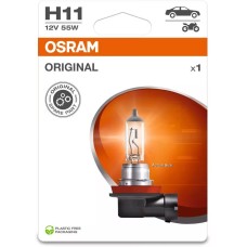 Лампа галогенная OSRAM Автолампа галогенная H11 (55W PGJ19-2) ORIGINAL LINE (блистер, 1шт) 12V
