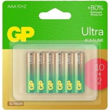 GP Батарея Ultra 24AUA21-2CRSBC12 AAA (12шт) блистер