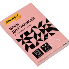 SILWERHOF Блок самоклеящийся бумажный Daily 51x76мм 100лист. 75г/м2 пастель розовый