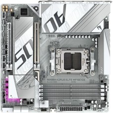Материнская плата GIGABYTE Материнская плата B850M AORUS ELITE WIFI6E ICE Socket AM5 AMD B850 4xDDR5 mATX AC`97 8ch(7.1) 2.5Gg RAID+DP