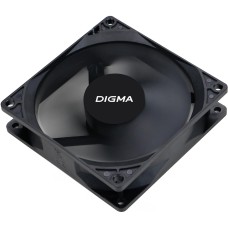 DIGMA Вентилятор для корпуса DFAN-90 90х90x25 черный 3-pin 4-pin (Molex) 23дБ Ret