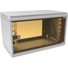 SUPRLAN Шкаф коммутационный ТВЛ-6U-600-350-СР (05-1060) настенный 6U 600x350мм пер.дв.стекл направл.под закл.гайки 70кг RAL 7035 285мм 13.3кг 360мм металл