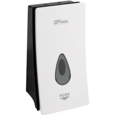 GFmark - Дозатор жидкого МЫЛА, универсальный, пластиковый, БЕЛЫЙ, с глазком - капля, 400 мл 641