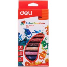 DELI Масляная пастель EC20100 Color Emotion шестигранные 12цв. картон.кор./европод