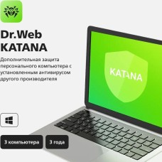 DR.WEB Антивирус Ключ активации KATANA 3 ПК на 3 года [lhw-kk-36m-3-a3]
