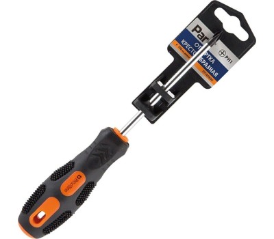 отвертка PARK OTV008DK отвертка крестообразная PH1 X100мм, двухкомпонентная рукоятка (356008)