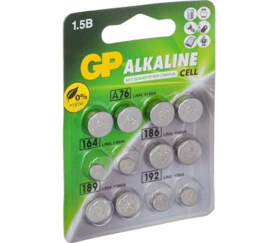 Элементы питания GP (03153) ACM01-CR12 - набор (LR41/LR43/LR44/LR54/LR60)