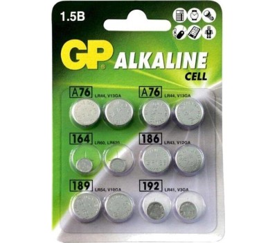 Элементы питания GP (03153) ACM01-CR12 - набор (LR41/LR43/LR44/LR54/LR60)