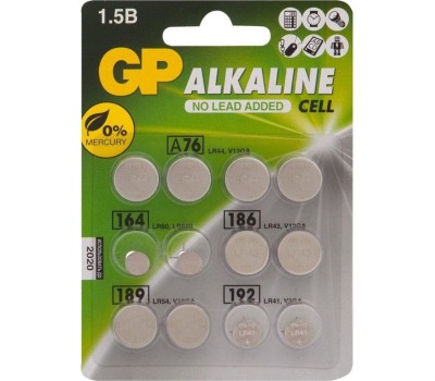 Элементы питания GP (03153) ACM01-CR12 - набор (LR41/LR43/LR44/LR54/LR60)