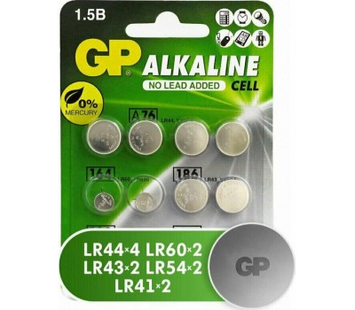 Элементы питания GP (03153) ACM01-CR12 - набор (LR41/LR43/LR44/LR54/LR60)