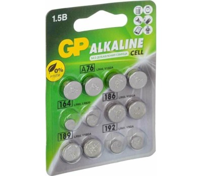 Элементы питания GP (03153) ACM01-CR12 - набор (LR41/LR43/LR44/LR54/LR60)