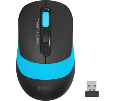 Мышь A4TECH FStyler FG10 черный/синий оптическая (2000dpi) беспроводная USB