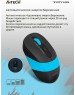 Мышь A4TECH FStyler FG10 черный/синий оптическая (2000dpi) беспроводная USB