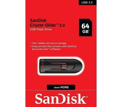 флешка SANDISK 64GB Cruzer Glide USB3.0 (SDCZ600-064G-G35)