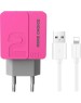 СЗУ MORE CHOICE (4627151191898) NC46i СЗУ 2USB 2.4A для 8-pin - 1м Pink