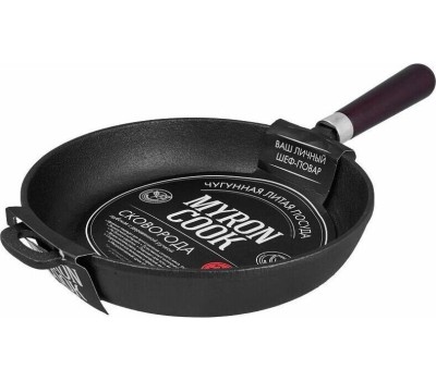 Сковорода MYRON COOK XG724N чугунная глуб 24см