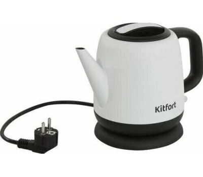 Чайник KITFORT KT-6112 белый/черный (нержавеющая сталь)