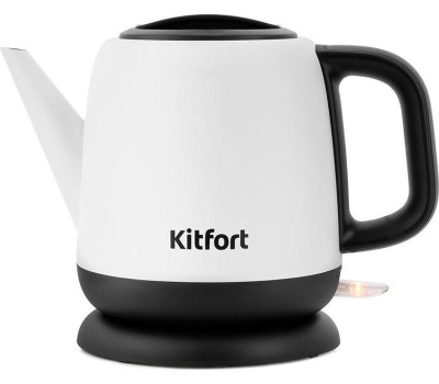 Чайник KITFORT KT-6112 белый/черный (нержавеющая сталь)
