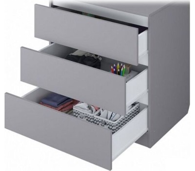 Комод POLINI Комод Polini kids Simple 1980, серый-белый (2 кор)