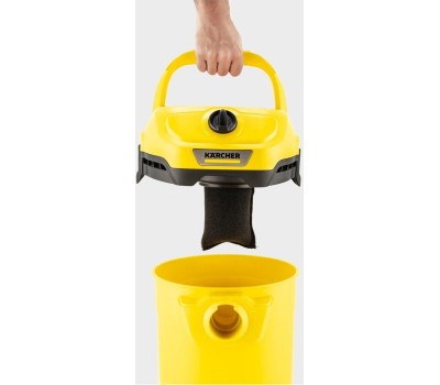 KARCHER Строительный пылесос WD 2 Plus V-12/4/18 1000Вт (уборка: сухая/сбор воды) желтый