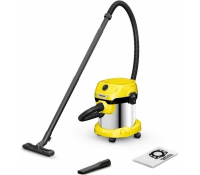 KARCHER Строительный пылесос WD 2 Plus V-12/4/18 1000Вт (уборка: сухая/сбор воды) желтый