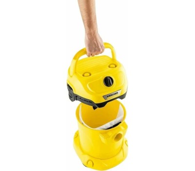 KARCHER Строительный пылесос WD 2 Plus V-12/4/18 1000Вт (уборка: сухая/сбор воды) желтый