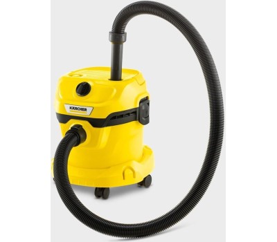 KARCHER Строительный пылесос WD 2 Plus V-12/4/18 1000Вт (уборка: сухая/сбор воды) желтый