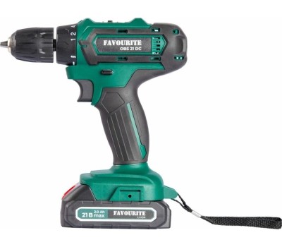 Дрель-шуруповерт аккумуляторная FAVOURITE OBS 21 DC SET PROMO, 21В, кейс в комплекте: ЗУ, 2*АКБ 1.5 Ач