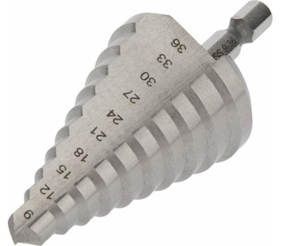 Сверло KRANZ (KR-12-6604) Сверло по металлу ступенчатое 9,0-36,0мм, 110мм, 62 HRC