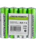 Батарейки GREEN POWERLAB (00-00028751) LR6 AA BOX20 Shrink 4 Alkaline 1.5V