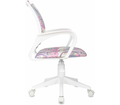 БЮРОКРАТ Кресло детское BUROKIDS 1 W, на колесиках, ткань, мультиколор [burokids 1 w-moon_pk]