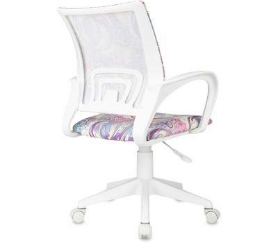 БЮРОКРАТ Кресло детское BUROKIDS 1 W, на колесиках, ткань, мультиколор [burokids 1 w-moon_pk]