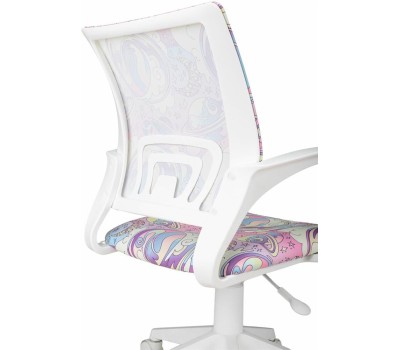 БЮРОКРАТ Кресло детское BUROKIDS 1 W, на колесиках, ткань, мультиколор [burokids 1 w-moon_pk]