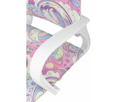 БЮРОКРАТ Кресло детское BUROKIDS 1 W, на колесиках, ткань, мультиколор [burokids 1 w-moon_pk]