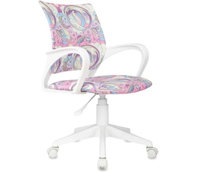 БЮРОКРАТ Кресло детское BUROKIDS 1 W, на колесиках, ткань, мультиколор [burokids 1 w-moon_pk]