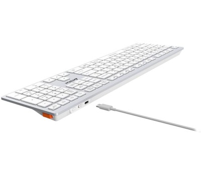 Клавиатура A4TECH Клавиатура Fstyler FBX50C, USB, Bluetooth/Радиоканал, белый [fbx50c white]
